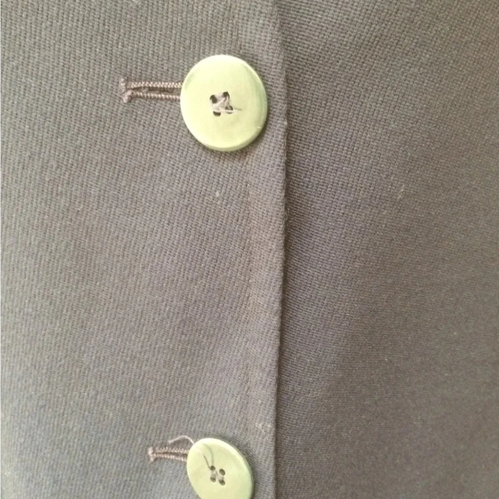 Christian Dior vtg 90s collarless 3/4 blazer blue size 10